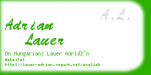 adrian lauer business card